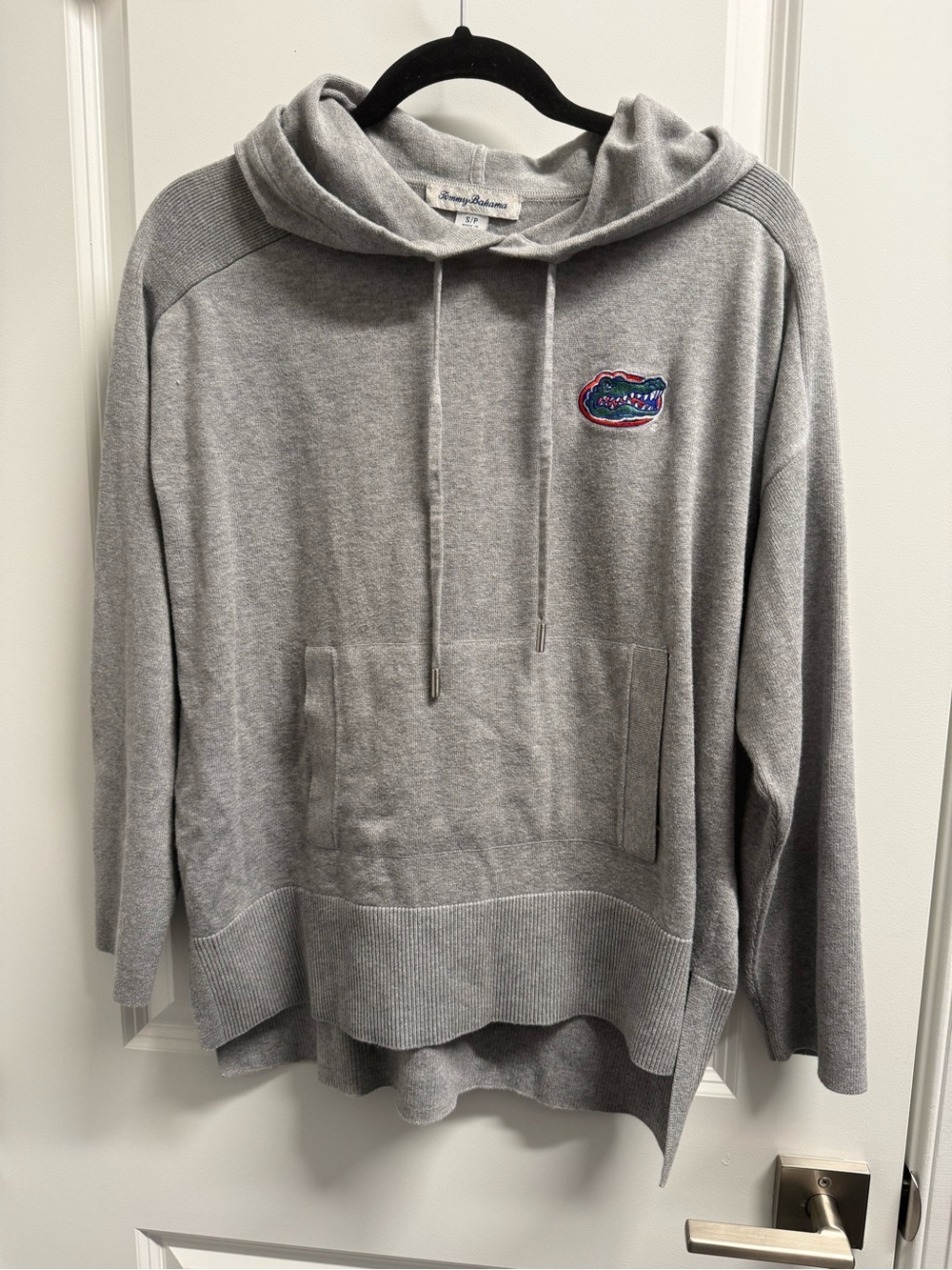 UF Gators - Tommy Bahama Light Gray Knit Hooded Top
